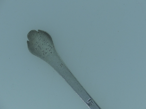 A William III period West Country silver Trefid Spoon, bearing two makers marks, one for John - Image 5 of 10