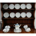 A Grafton China 'Savoy' pattern part Tea Service, comprising eleven Tea Cups and Saucers, ten