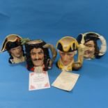 A small quantity of Royal Doulton Toby Jugs; comprising Captain James Cook, limited edition (590/