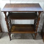 An Arts and Crafts oak Lectern, Leonard Wyburn for Liberty, the three tiers with spindle galleries