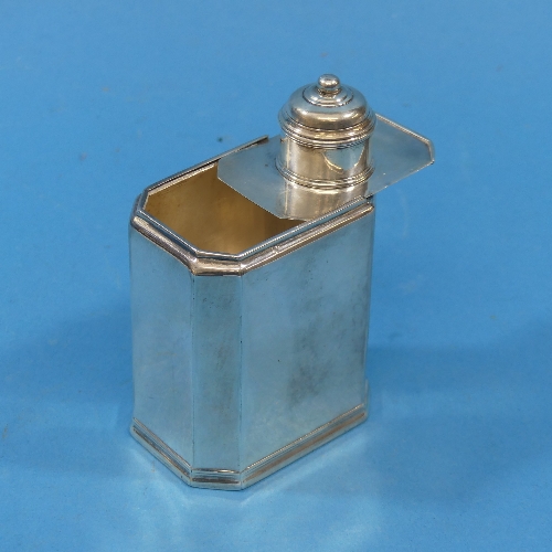 A George II West Country silver Tea Caddy, makers mark of a crowned 'SW, possibly a member of the - Image 3 of 5