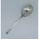 A Charles I West Country silver seal top Spoon, by John Lavers, Exeter, circa 1635, with town mark