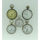 A military issue Grana open faced Pocket Watch, the white enamel dial with Arabic numerals. Back