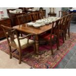 A set of six Georgian-style mahogany Dining Chairs, and pair of Georgian carver chairs (8)