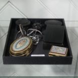 An antique brass and micro Mosaic Box, together with another smaller, a small Music Box, etc (a lot)