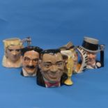 A small quantity of Royal Doulton Toby Jugs; to include 'The Celebrity Collection' comprising