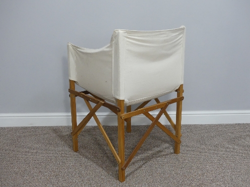 Contemporary design: a folding canvas 'Directors'  chair, together with a tall beech kitchen - Image 2 of 2