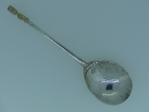 A James I West Country silver Lion Sejant Spoon, by William Bartlett (Exeter), makers mark and - Image 3 of 8