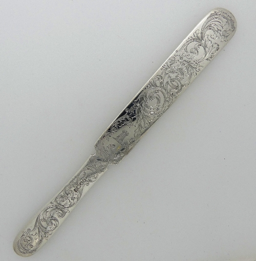 A Victorian silver Page Turner, by William Pope (Plymouth), hallmarked Exeter, 1853, both sides of - Image 2 of 8