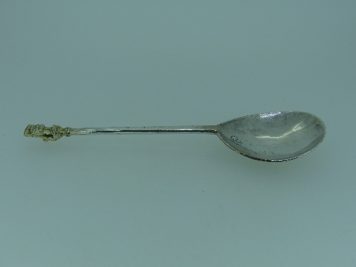 A James I West Country silver Lion Sejant Spoon, by William Bartlett (Exeter), makers mark and - Image 8 of 8