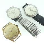 A vintage Roamer stainless steel gentleman's Wristwatch, with Swiss 17-jewels movement, together