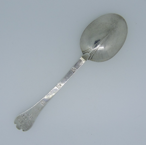 A William III West Country silver Trefid Spoon, by Nicholas Browne, makers mark struck three times - Image 2 of 8