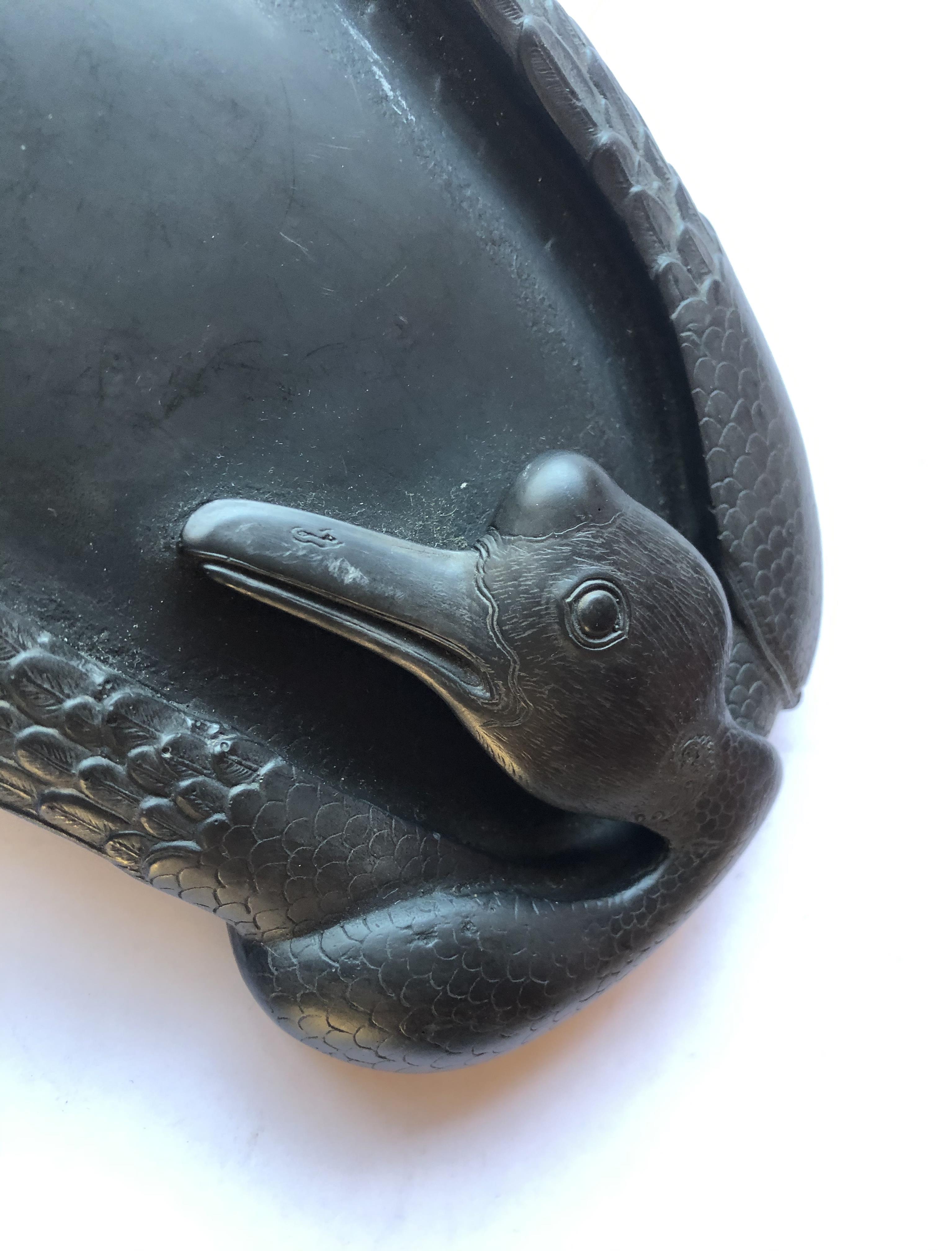 A CHINESE 'GOOSE' INKSTONE. - Image 4 of 9