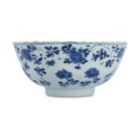A CHINESE BLUE AND WHITE BOWL.