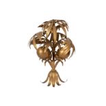 MANNER OF MAISON JANSEN, A GILT METAL FOLIATE WALL LIGHT, LATE 20TH CENTURY