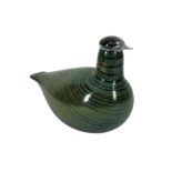 OIVA KALERVO TOIKKA, (FINNISH 1931-2019): A NUUTAJARVI GLASS BIRD