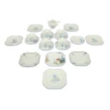 A SHELLY PORCELAIN PART TEA SERVICE,