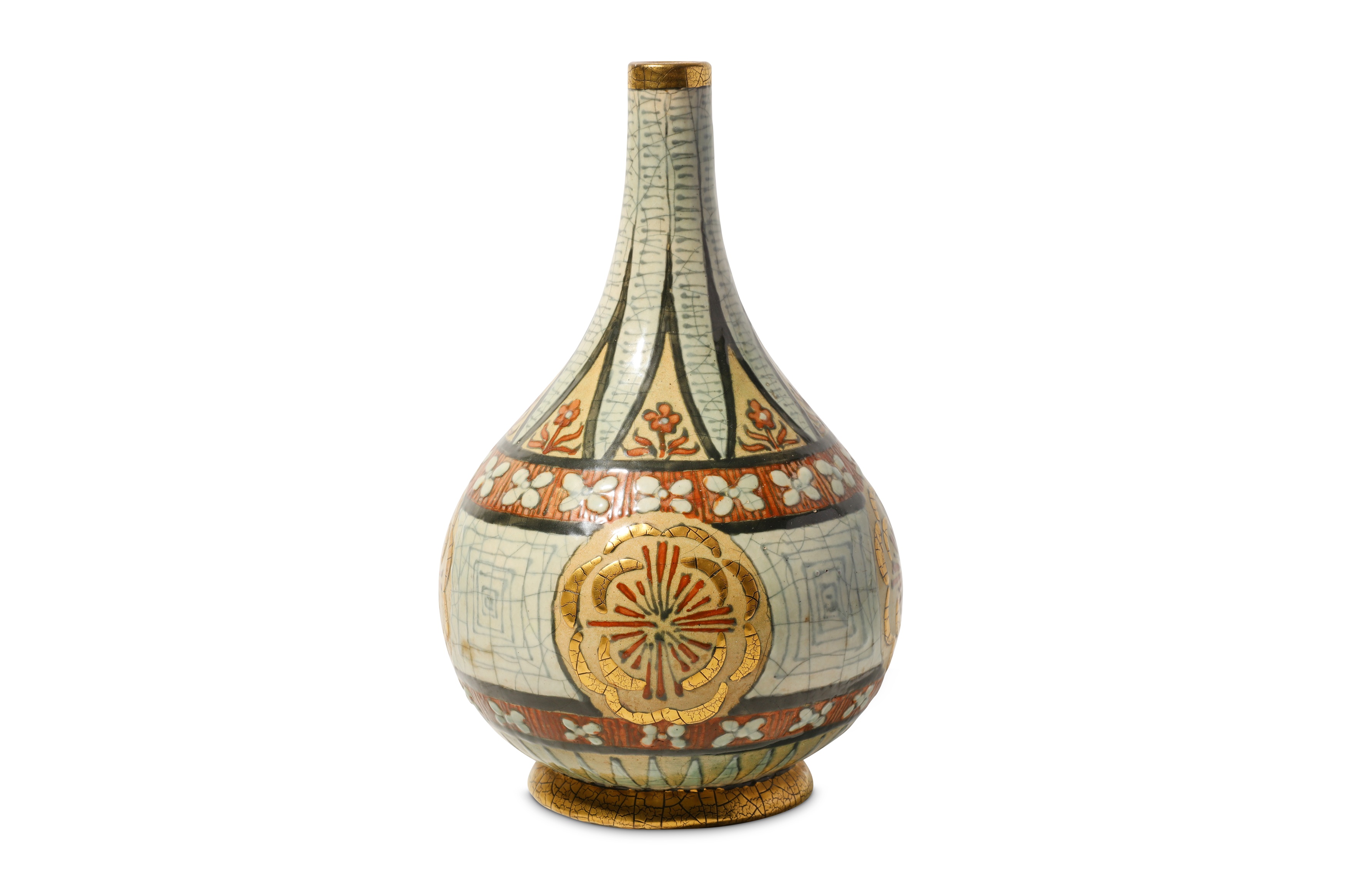 ANDRE METTHEY (FRENCH 1871 - 1920) A CERAMIC BOTTLE VASE CIRCA 1910