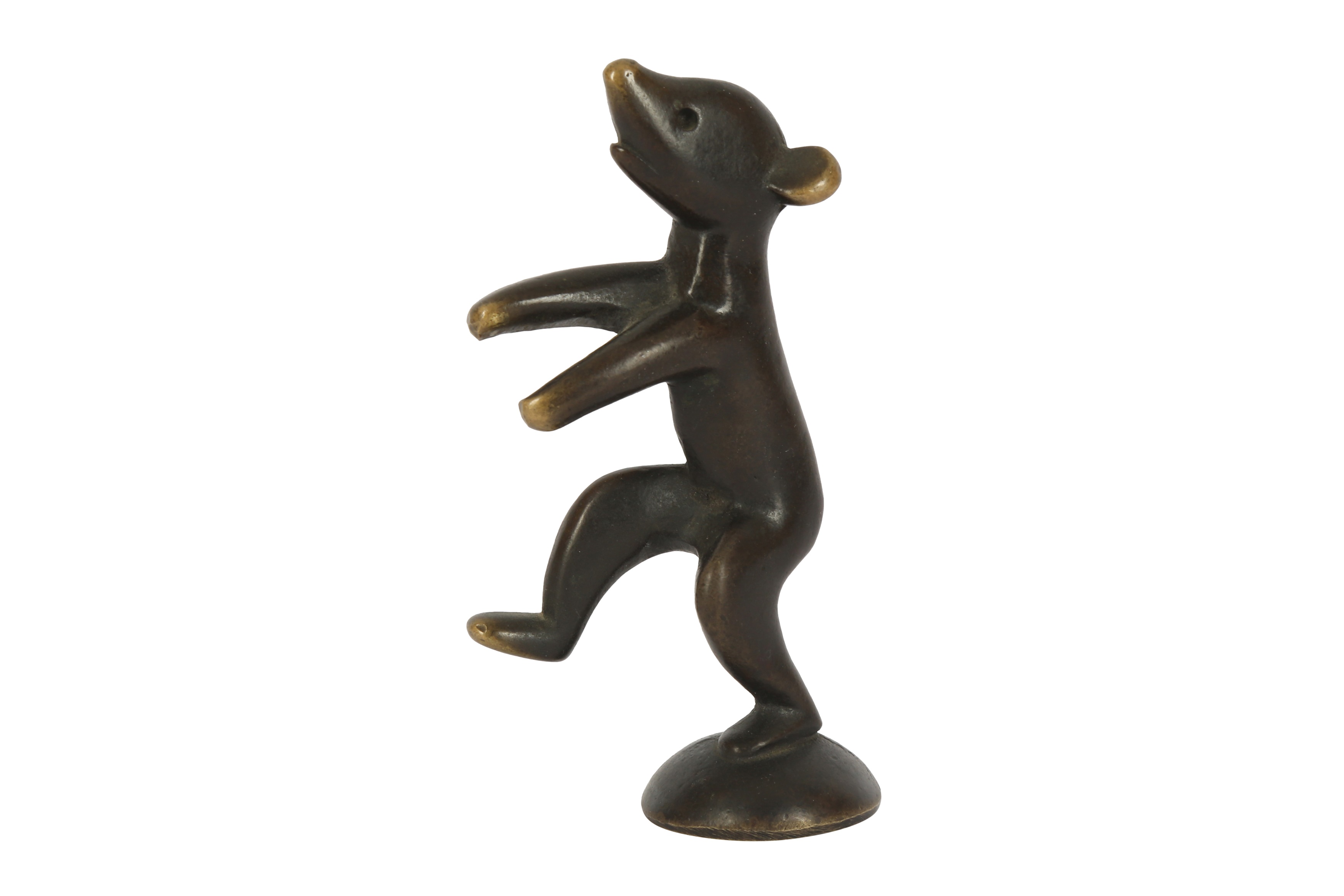 A BRONZE MODEL OF A DANCING BEAR, IN THE STYLE OF HAGENAUER,