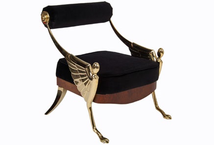 UNKNOWN: A Empire style sphinx chair