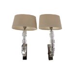 PORTA ROMANA, BRITISH: A PAIR OF 'LARTIGUE' WALL LIGHTS