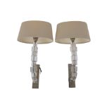 PORTA ROMANA, BRITISH: A PAIR OF 'LARTIGUE' WALL LIGHTS