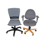 TWO CONTEMPORARY SWIVEL OFFICE CHAIRS