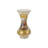A BOHEMIAN WHITE OPALINE GLASS VASE, 19TH CENTURY,