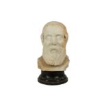 A MARBLE BUST OF HOMER, LATE 19TH / EARLY 20TH CENTURY,