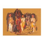Syrett (Dennis, b.1934) 'Indian dancers, Jaipur'