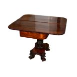 A WILLIAM IV MAHOGANY AND ROSEWOOD TEA TABLE, CIRCA 1830