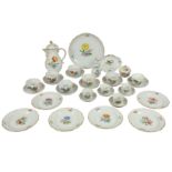 A MEISSEN PORCELAIN PART COFFEE SERVICE, LATE 19TH/EARLY 20TH CENTURY