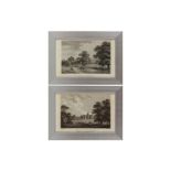 A COLLECTION OF TWELVE ENGRAVINGS OF VIEWS OF COUNTRY HOUSES, 18TH CENTURY,