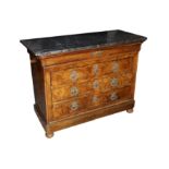 A FRENCH LOUIS PHILIPPE MAHOGANY COMMODE, 19TH CENTURY: