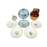 FOUR ENGLISH PORCELAIN DISHES, 19TH CENTURY,