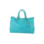 PRADA TURQUOISE VITELLO DAINO TOTE