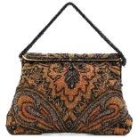 Vintage Paisley Beaded Bag CIRCA 1960's