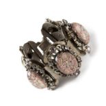 Vintage Pink Crystal and Stone Bracelet CIRCA 1950's