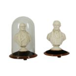 A PAIR OF COPELAND PARIAN BUSTS OF VICTORIAN GENTLEMEN,