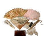 A SMALL GROUP OF 19th CENTURY FANS,