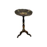 A VICTORIAN PAPIER-MÂCHÉ TILT TOP OCCASIONAL TABLE