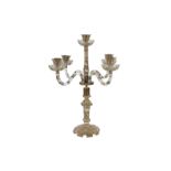 A LARGE LATE 19TH CENTURY BOHEMIAN FOR THE OTTOMAN MARKET STYLE ENAMELLED GLASS CANDELABRA