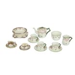 A STAFFORDSHIRE POTTERY PART TEA SERVICE BY E H AND CO. FENTON,