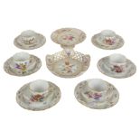 A MEISSEN PART TEA SET, EARLY 20th CENTURY,