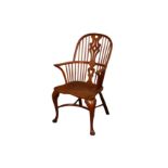 AN ELM AND YEW WINDSOR CHAIR BY ERNST GOODCHILD CIRCA 1940