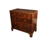 A GEORGE III MAHOGANY SECRETAIRE CHEST