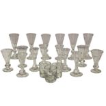 A SET OF SIX TALL GLASSES