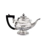 An early to mid-20th century Anglo – Indian white metal bachelor teapot, Lucknow circa 1930