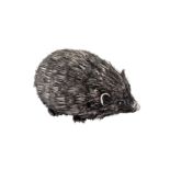 A late 20th / early 21st century Italian silver model of a hedgehog, Milan circa 2000 by Gianmaria