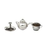 Mixed Group - A Victorian sterling silver miniature or ‘Toy’ teapot, Birmingham 1895 by J.W